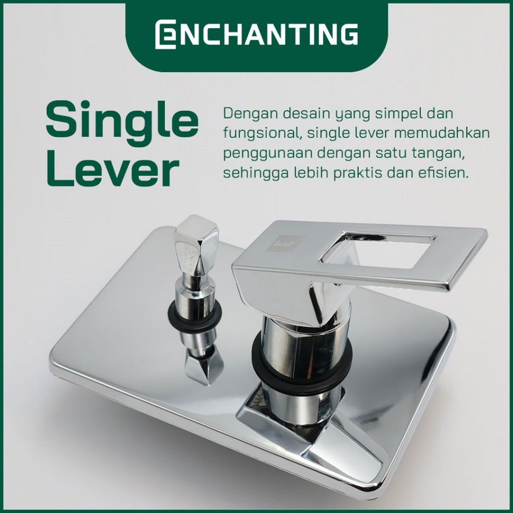 ENCHANTING Keran Shower Mixer / Keran Tembok Air Panas Dingin Brass Material Chrome Plating E122