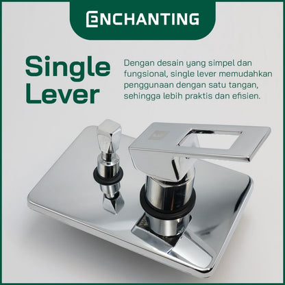 ENCHANTING Keran Shower Mixer / Keran Tembok Air Panas Dingin Brass Material Chrome Plating E122