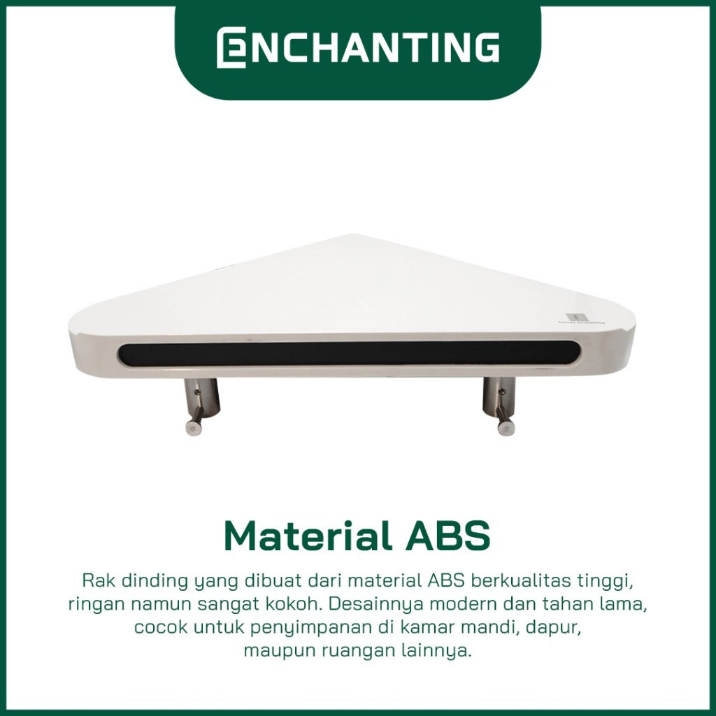 ENCHANTING Rak Dinding Material ABS Minimalis Putih Tebal Kokoh Europe Enchanting E283