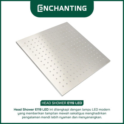 ENCHANTING Head Shower Kran Air Panas Dingin Material Kuningan E119 PVC E119 Brass E119 LED