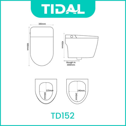 TIDAL Toilet / Kloset Duduk Soft Close Tidal TD152 White
