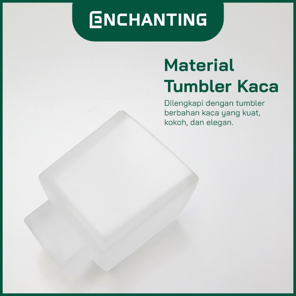 ENCHANTING Single Tumbler Holder Material Holder Stainless Material Tumbler Kaca Tebal Kokoh Europe Enchanting E6023