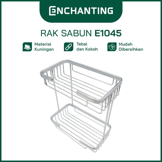 ENCHANTING Rak Sabun Kamar Mandi Material Kuningan Chrome Tebal Kokoh Europe Enchanting E1045