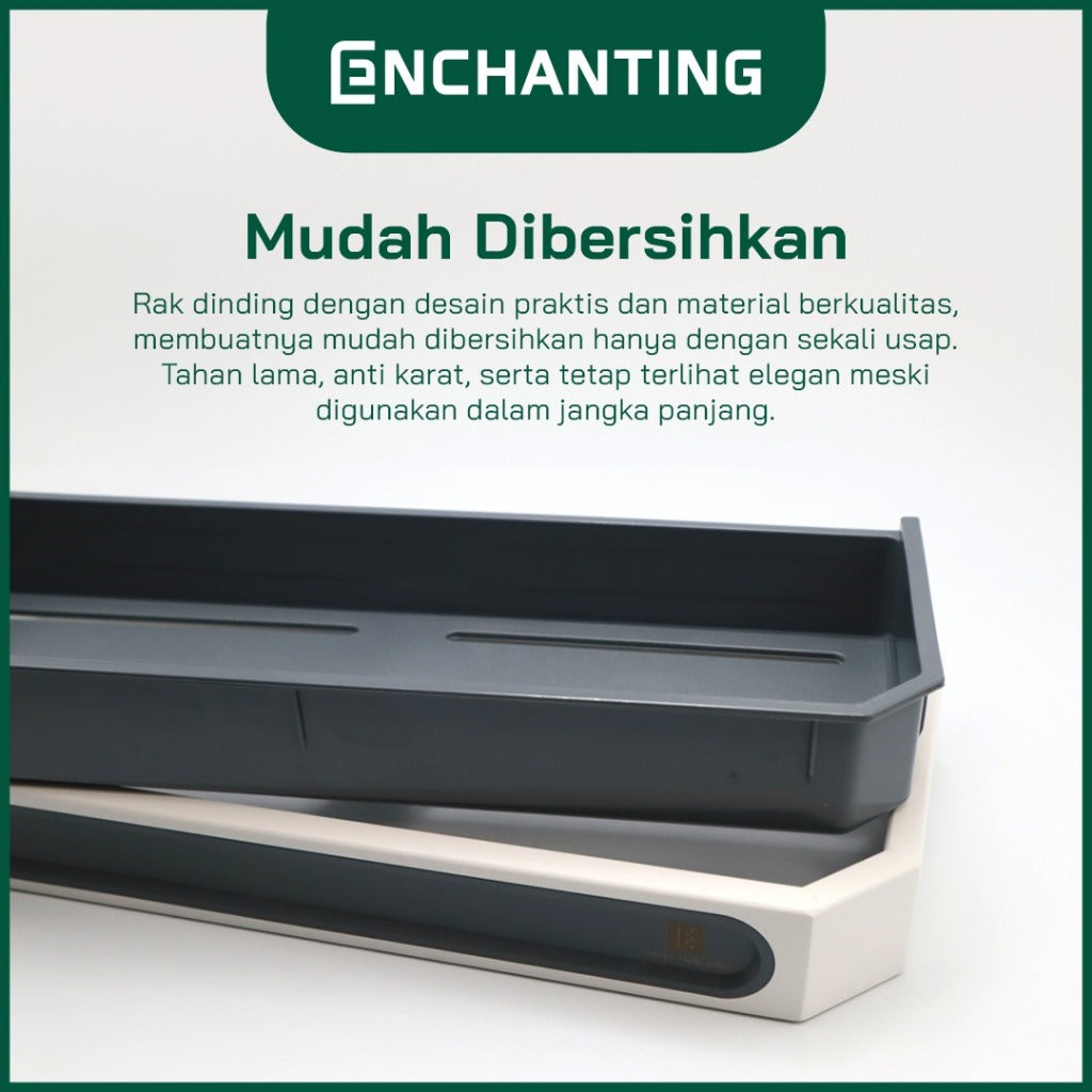 ENCHANTING Rak Dinding Material ABS Minimalis Tebal Kokoh White Grey Europe Enchanting E288