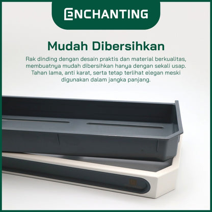 ENCHANTING Rak Dinding Material ABS Minimalis Tebal Kokoh White Grey Europe Enchanting E288