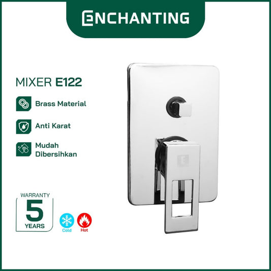 ENCHANTING Keran Shower Mixer / Keran Tembok Air Panas Dingin Brass Material Chrome Plating E122