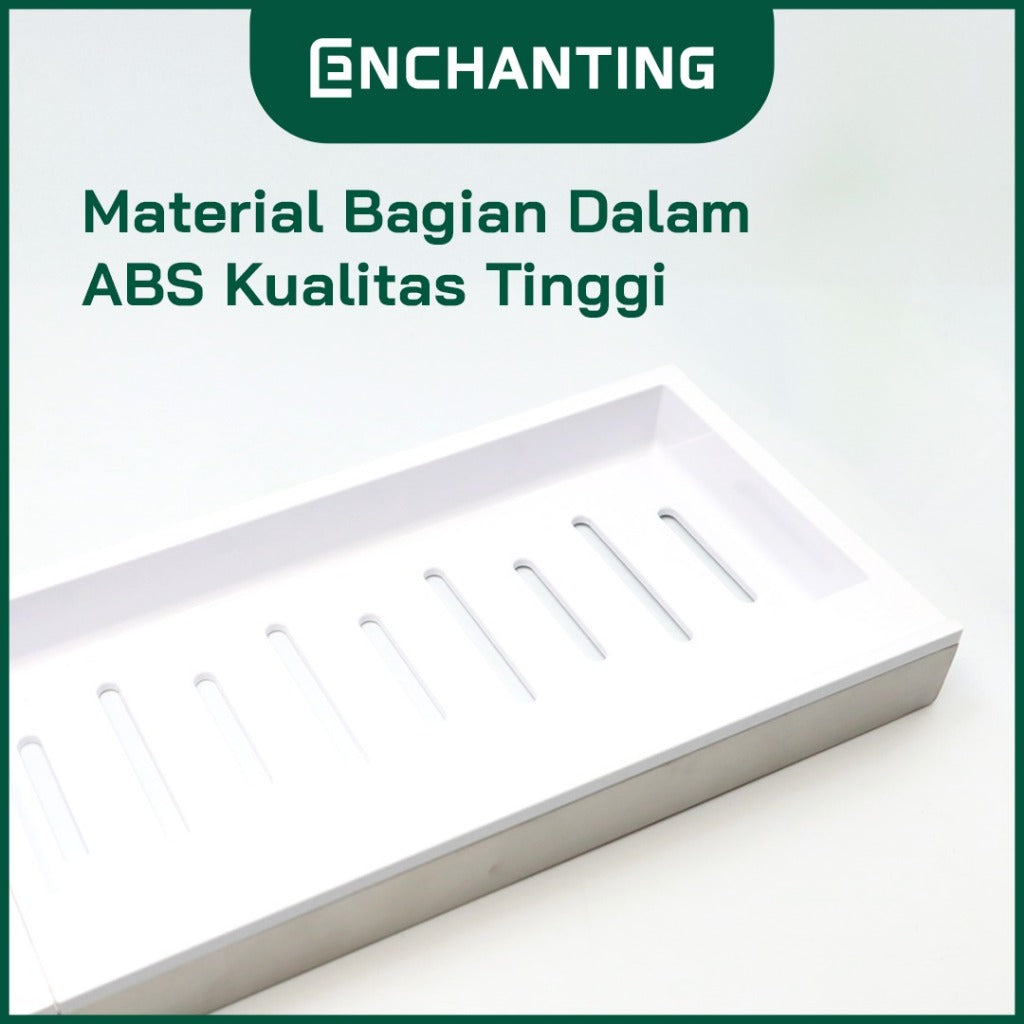 ENCHANTING Rak Gantung Dinding Material ABS Minimalis Tebal Kokoh Anti Karat 4 Hook Europe Enchanting E269