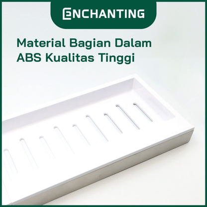 ENCHANTING Rak Gantung Dinding Material ABS Minimalis Tebal Kokoh Anti Karat 4 Hook Europe Enchanting E269