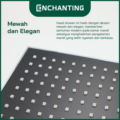 ENCHANTING Head Shower Kran Air Panas Dingin Material Kuningan E119 PVC E119 Brass E119 LED