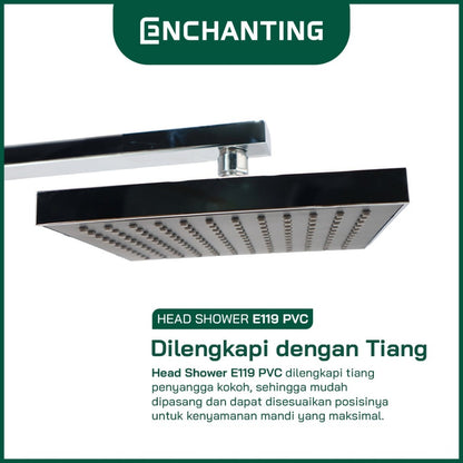 ENCHANTING Head Shower Kran Air Panas Dingin Material Kuningan E119 PVC E119 Brass E119 LED