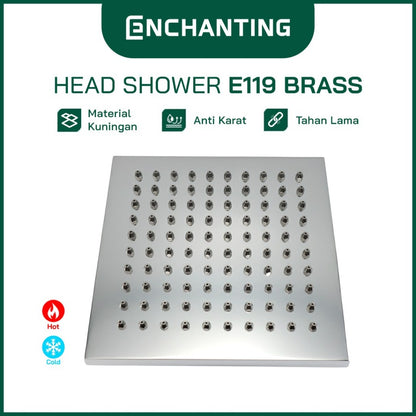ENCHANTING Head Shower Kran Air Panas Dingin Material Kuningan E119 PVC E119 Brass E119 LED