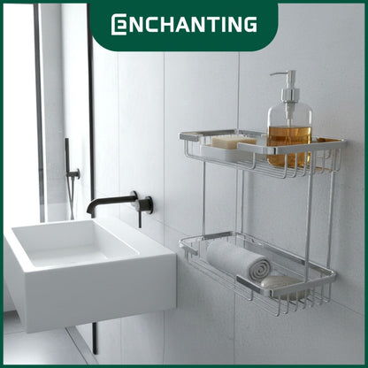 ENCHANTING Rak Sabun Kamar Mandi Material Kuningan Chrome Tebal Kokoh Europe Enchanting E1045