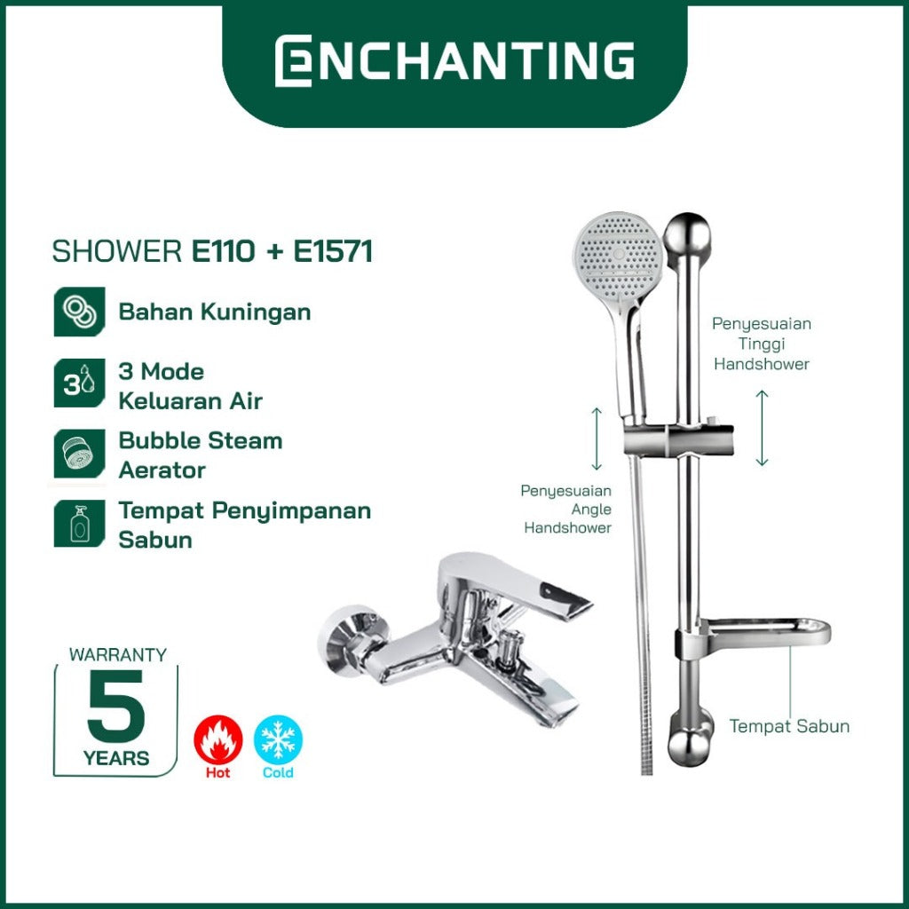 Paket Shower Set Mandi Europe Enchanting E110+E1571