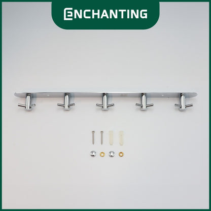 ENCHANTING Gantungan Baju Handuk Kamar Mandi Chrome Robe Hook Stainless Steel 5 Hook Minimalis Tahan Lama Europe Enchanting E162 - 5 Hook