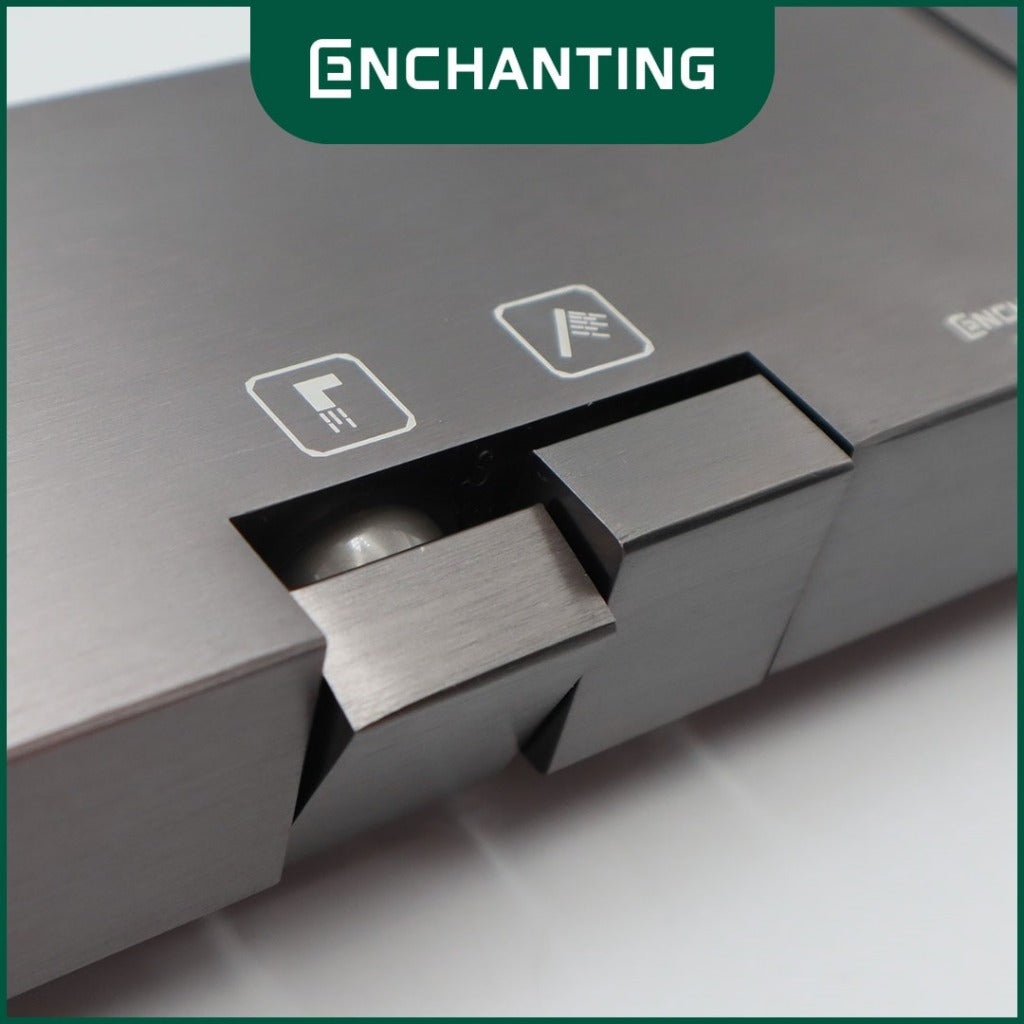 ENCHANTING Shower Brushed Gunmetal Grey Air Panas Dingin Brass Material Mode Air Terjun Piano Button EP1607