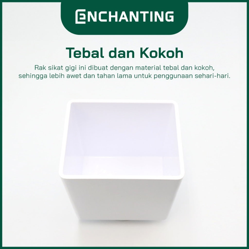 ENCHANTING Rak Sikat Gigi Material ABS Minimalis Tebal Kokoh Europe Enchanting E268
