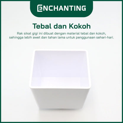 ENCHANTING Rak Sikat Gigi Material ABS Minimalis Tebal Kokoh Europe Enchanting E268