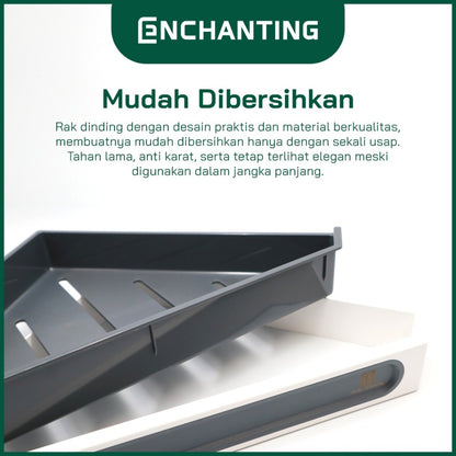 ENCHANTING Rak Dinding Material ABS Minimalis Tebal Kokoh Europe Enchanting E287