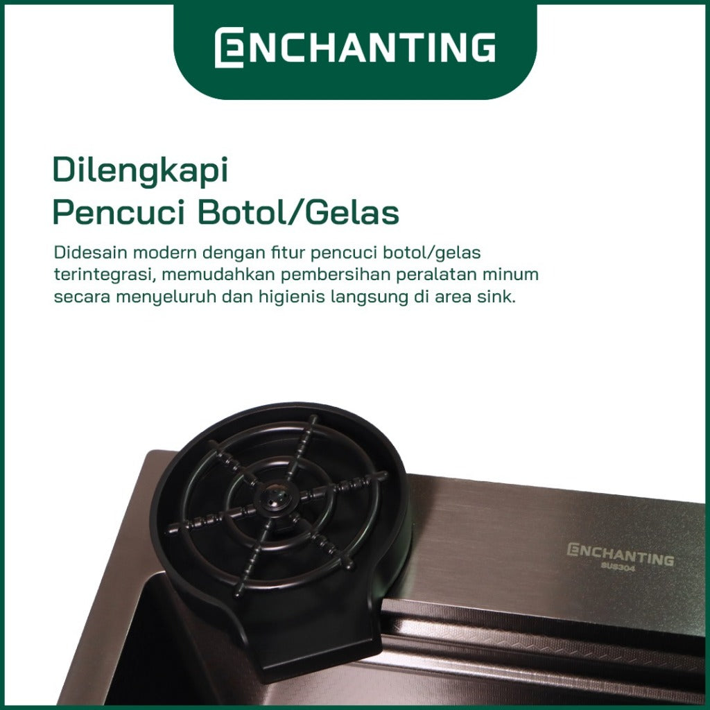 Kitchen Sink Bak Cuci Piring Dapur Stainless Europe Enchanting E1080