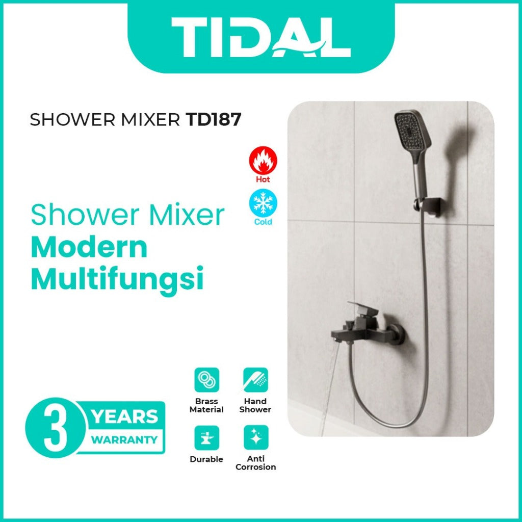 TIDAL Kran Shower Mixer / Kran Tembok Shower Mixer Modern Multifungsi Europe Enchanting TD187