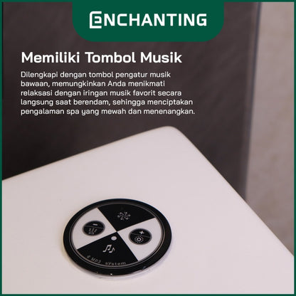 ENCHANTING Bathtub Kamar Mandi Material Acrylic Hot And Cold Luxury Modern Minimalis Elegan E8628