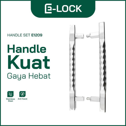 ENCHANTING Door Handle Set Pintu Rumah Material Stainless Steel Anti Karat E-Lock E1209