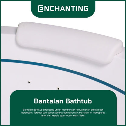 ENCHANTING Bathtub Kamar Mandi Acrylic Material Whirpool LED Lighting E8626