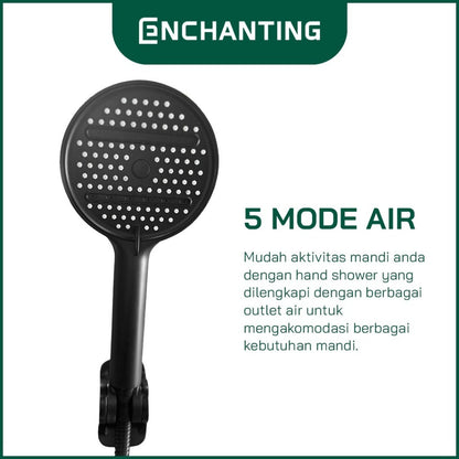 ENCHANTING Hand Shower Kamar Mandi Kepala Shower With 5 Mode Air Material ABS Europe Enchanting E227