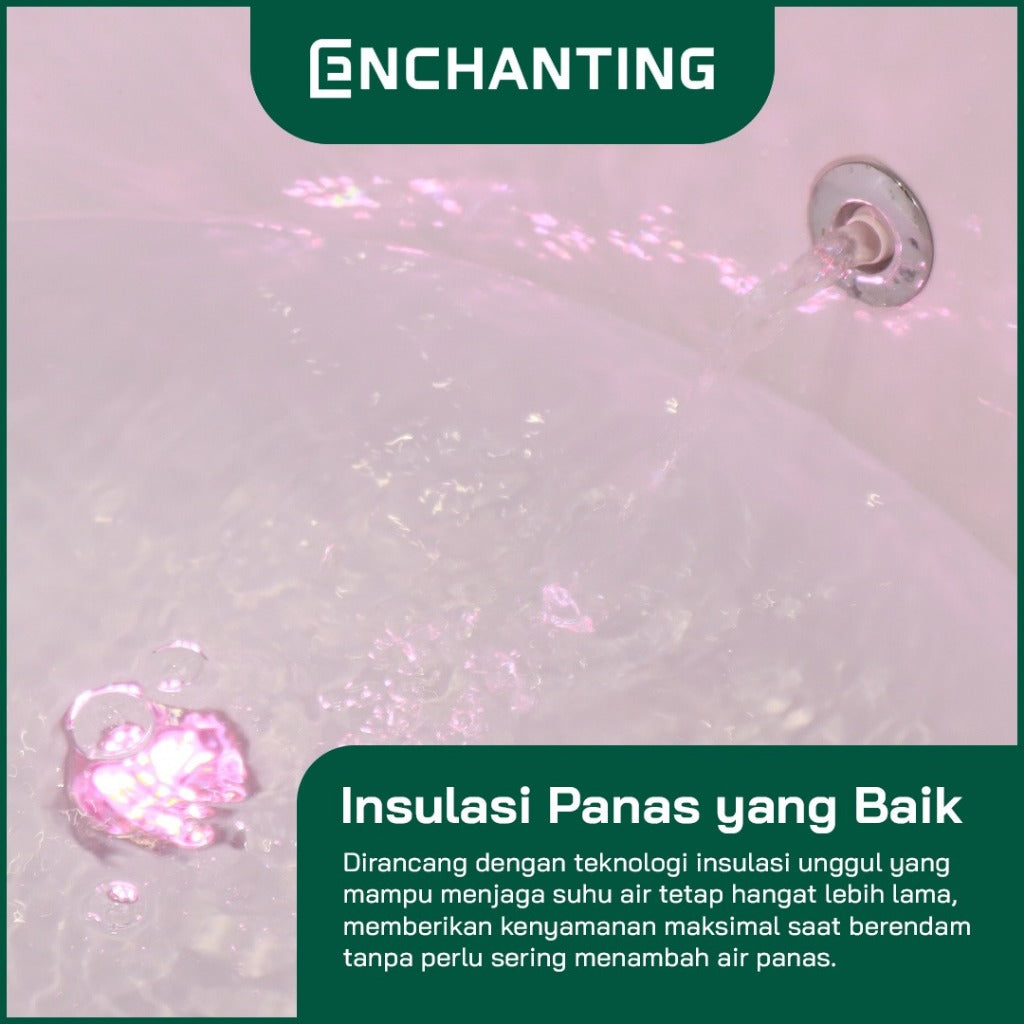 ENCHANTING Bathtub Kamar Mandi Material Acrylic Hot And Cold Luxury Modern Minimalis Elegan E8628