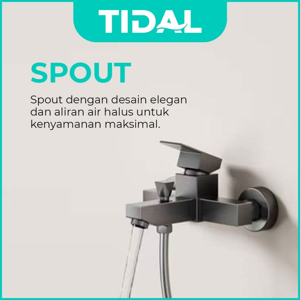 TIDAL Kran Shower Mixer / Kran Tembok Shower Mixer Modern Multifungsi Europe Enchanting TD187