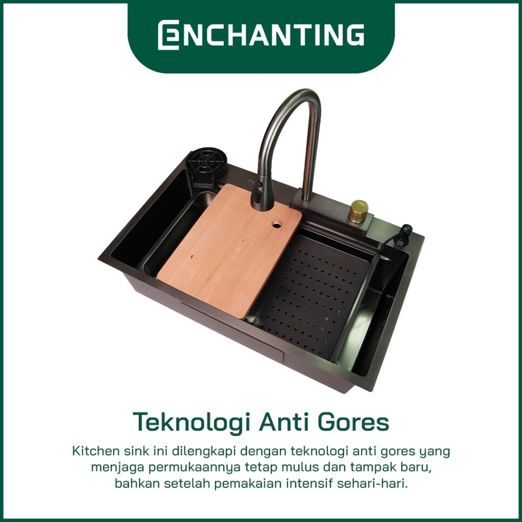 Kitchen Sink Bak Cuci Piring Dapur Stainless Europe Enchanting E1080