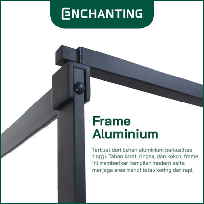ENCHANTING Sekat Shower Sekat  Kaca Minimalis Kamar Mandi E5105