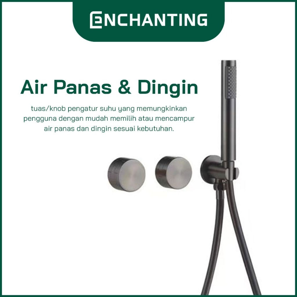 ENCHANTING Shower Set Tanam Dinding Minimalis Kran Air Panas Dingin Kamar Mandi Europe Enchanting EP929