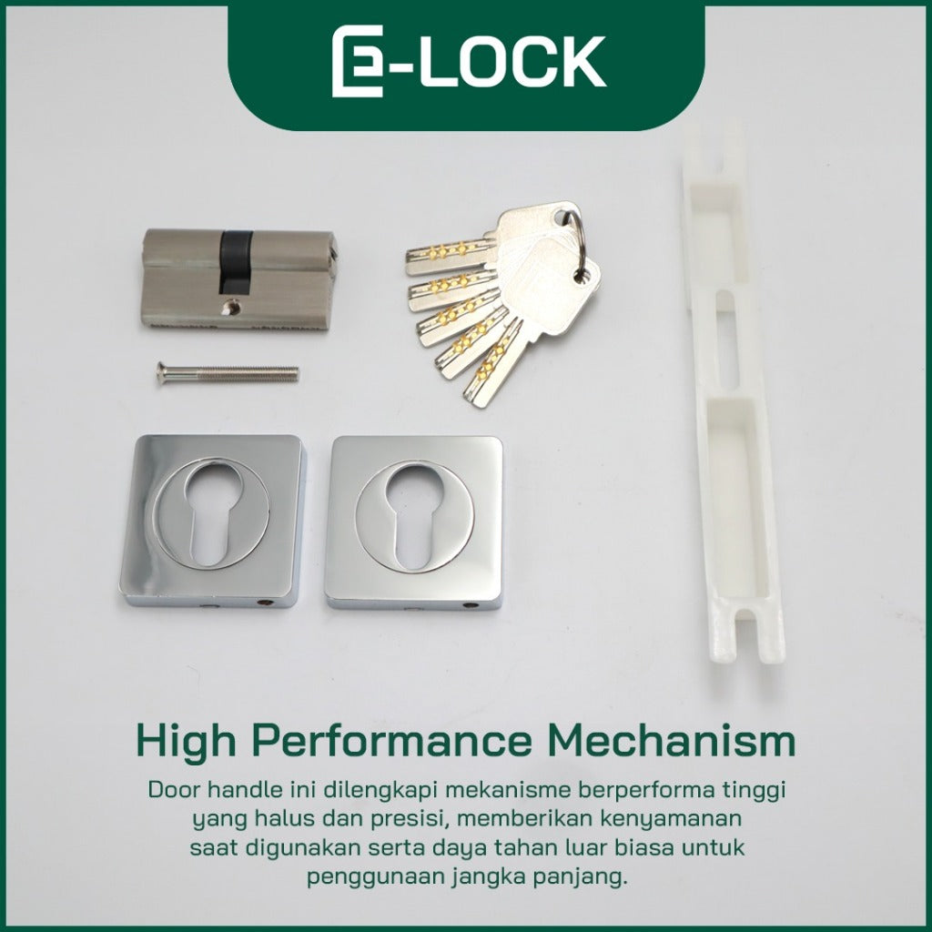 ENCHANTING Door Handle Set Pintu Rumah Stainless Steel Anti Karat E-Lock R15-A79 CP