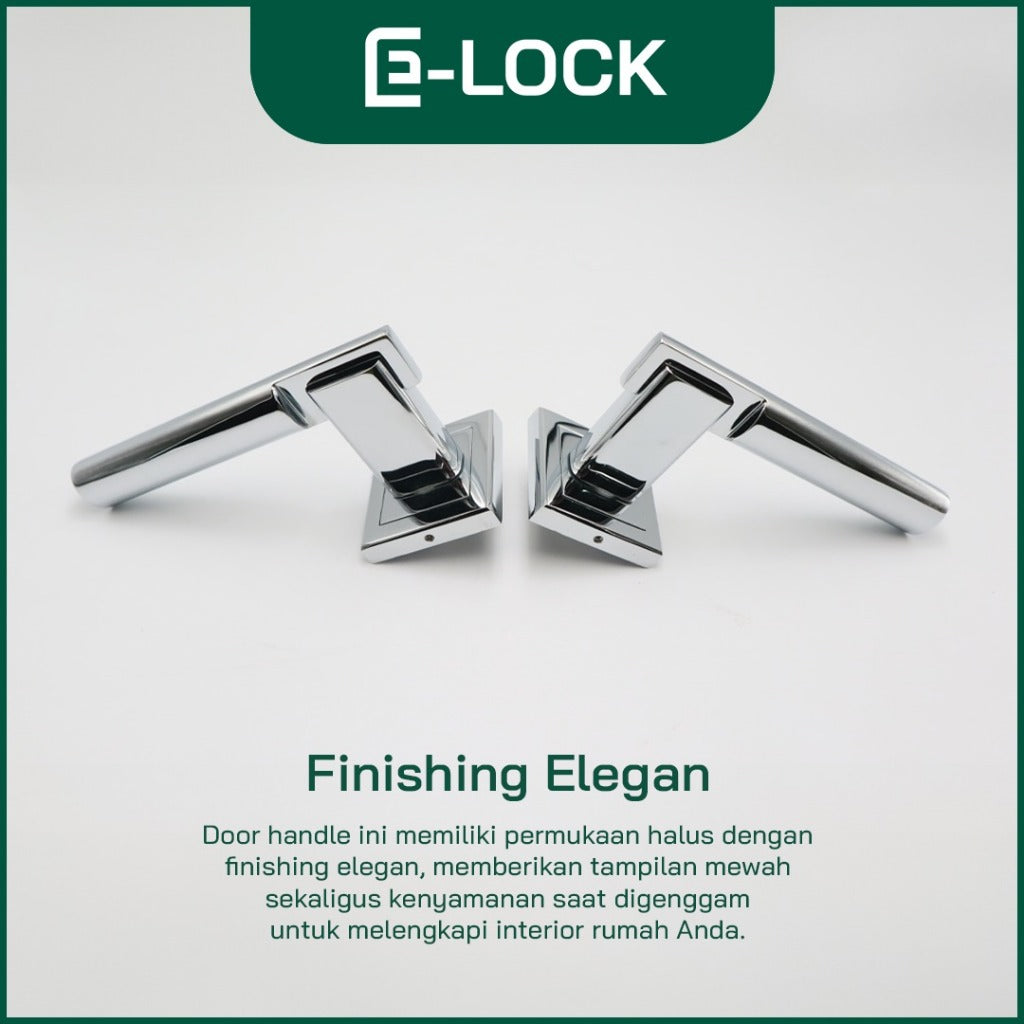 ENCHANTING Door Handle Set Pintu Rumah Stainless Steel Anti Karat E-Lock R15-A79 CP