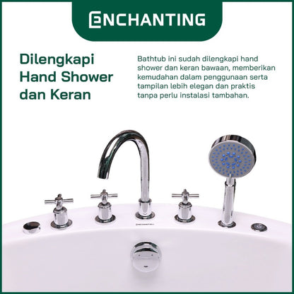 ENCHANTING Smart Bathtub Kamar Mandi Acrylic Material E8627