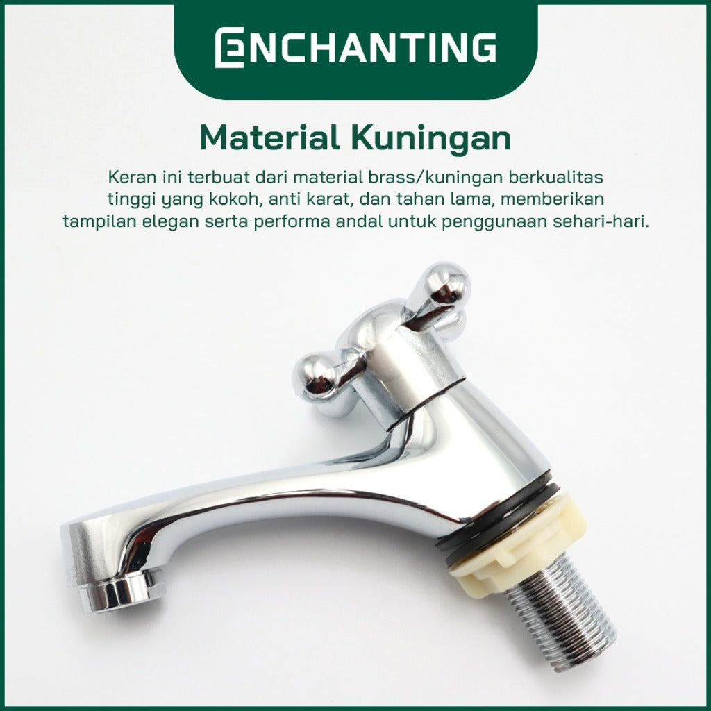ENCHANTING Keran Air Dingin Kuningan Chrome Tahan Lama E746ESC