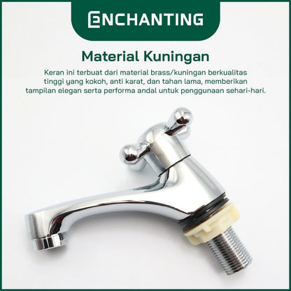 ENCHANTING Keran Air Dingin Kuningan Chrome Tahan Lama E746ESC