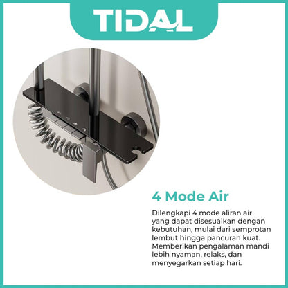 TIDAL Paket Shower Tiang Set Kamar Mandi Lengkap Modern Minimalis Tidal TD188