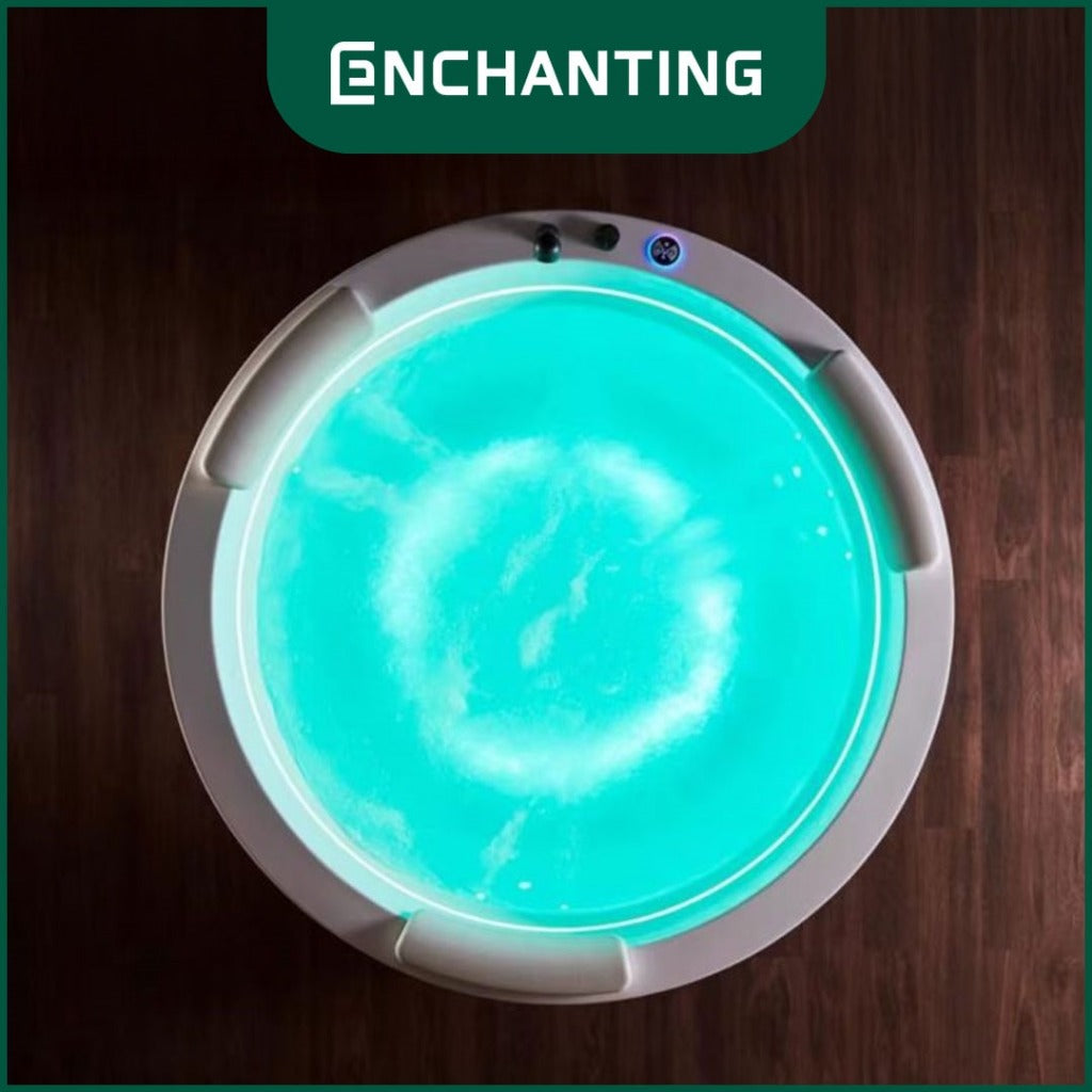ENCHANTING Bathtub Kamar Mandi Acrylic Material Whirpool LED Lighting E8626