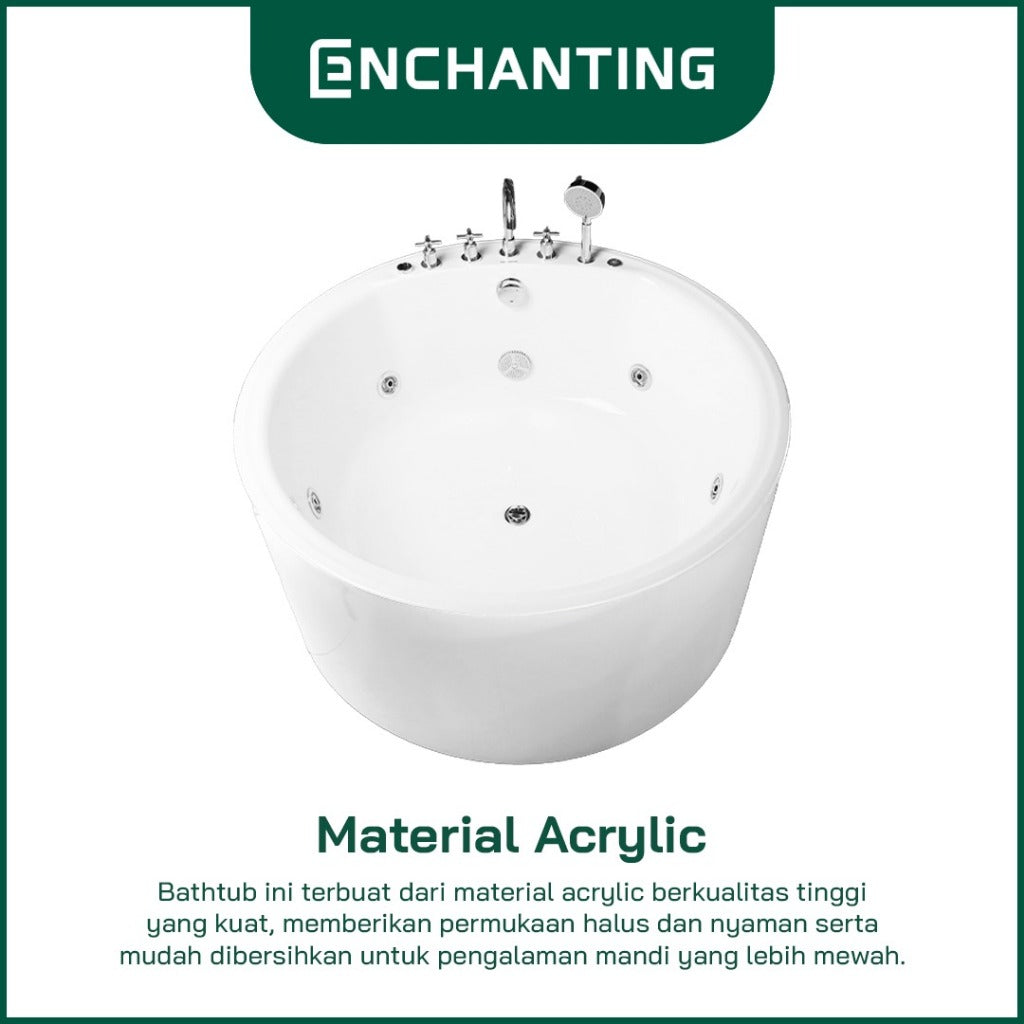ENCHANTING Smart Bathtub Kamar Mandi Acrylic Material E8627