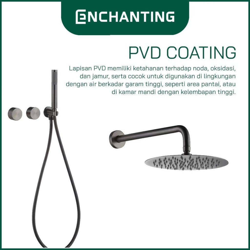 ENCHANTING Shower Set Tanam Dinding Minimalis Kran Air Panas Dingin Kamar Mandi Europe Enchanting EP929