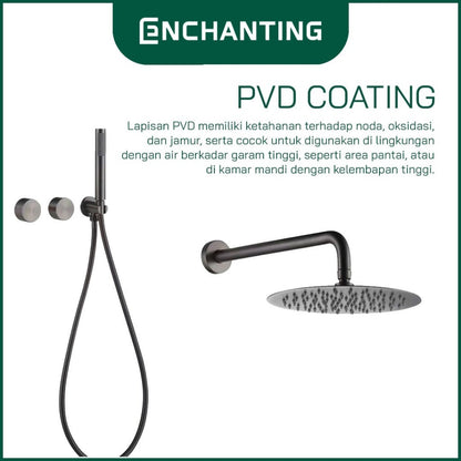 ENCHANTING Shower Set Tanam Dinding Minimalis Kran Air Panas Dingin Kamar Mandi Europe Enchanting EP929