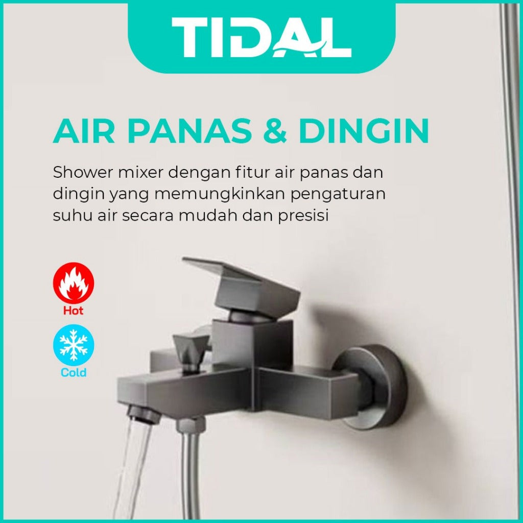 TIDAL Kran Shower Mixer / Kran Tembok Shower Mixer Modern Multifungsi Europe Enchanting TD187