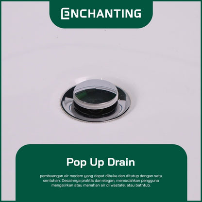 ENCHANTING Bathtub Kamar Mandi Acrylic Material Whirpool LED Lighting E8626