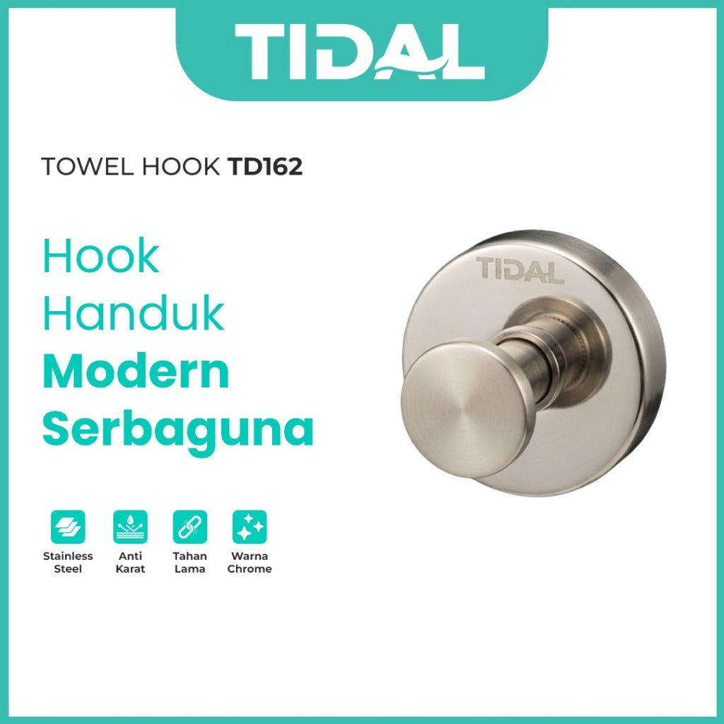 TIDAL Towel Hook Stainless Steel Gantungan Handuk Baju Hanger Kamar Mandi TD162