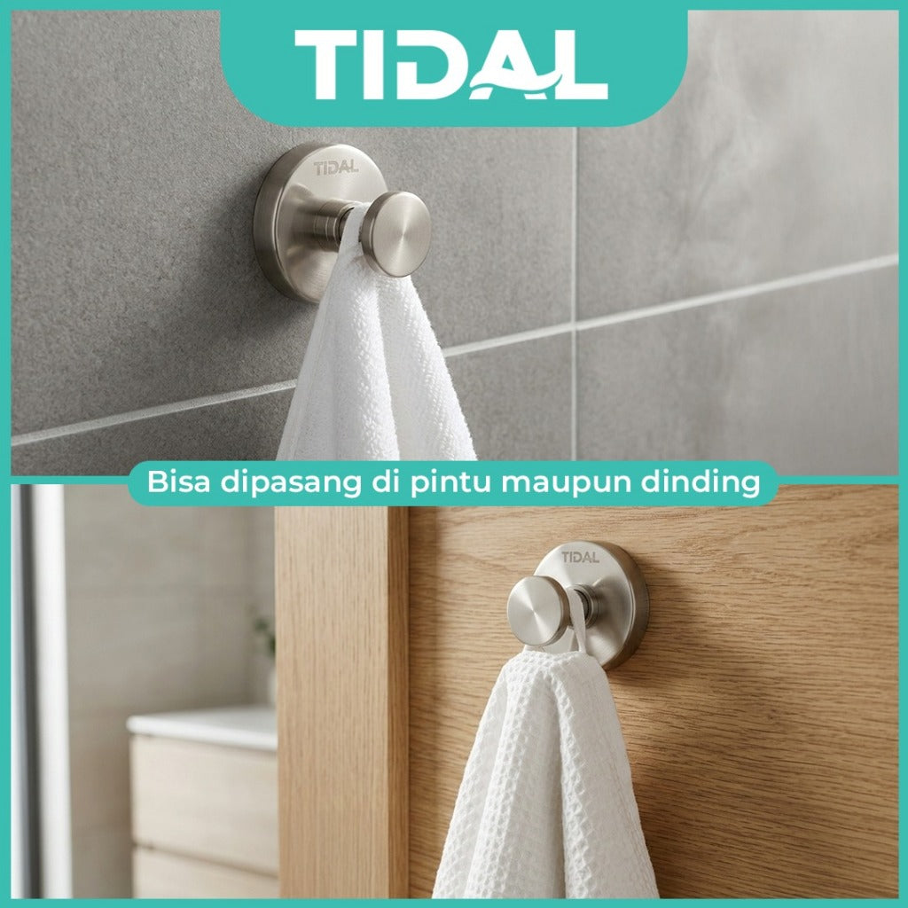 TIDAL Towel Hook Stainless Steel Gantungan Handuk Baju Hanger Kamar Mandi TD162