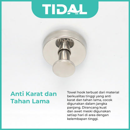 TIDAL Towel Hook Stainless Steel Gantungan Handuk Baju Hanger Kamar Mandi TD162