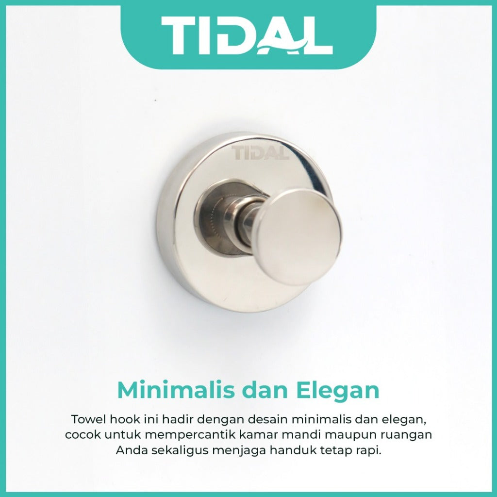 TIDAL Towel Hook Stainless Steel Gantungan Handuk Baju Hanger Kamar Mandi TD162