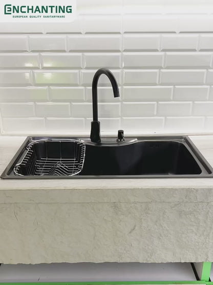 Kitchen Sink Bak Cuci Piring Europe Enchanting E1071 Stainless Steel